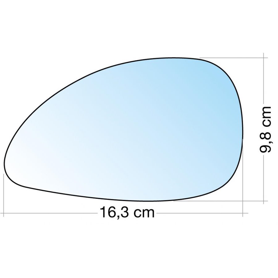 SPECCHIO C/PIASTRA SX AZZ. CURVO CITROEN C4 0408