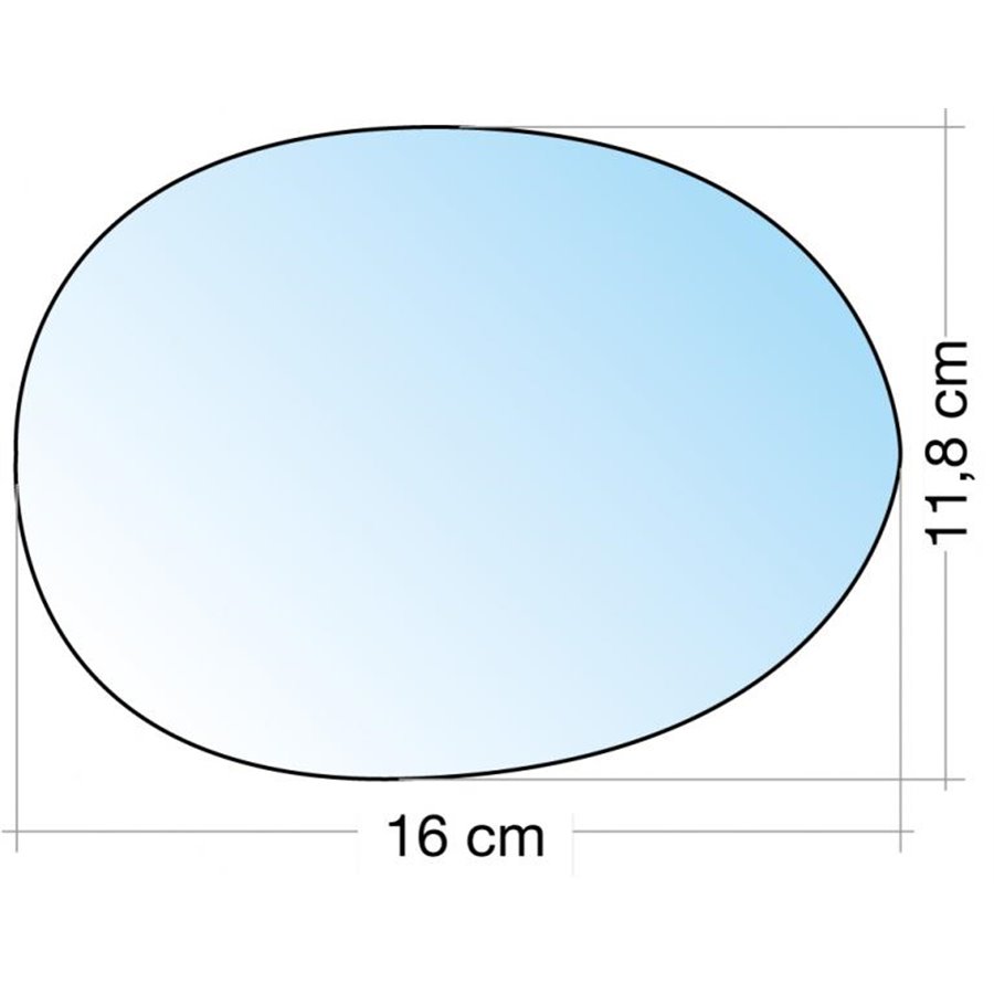 SPECCHIO C/PIASTRA SX-DX CROM. ASF. TERM. CITROEN C1-PEUGEOT 107-CITROEN AYGO