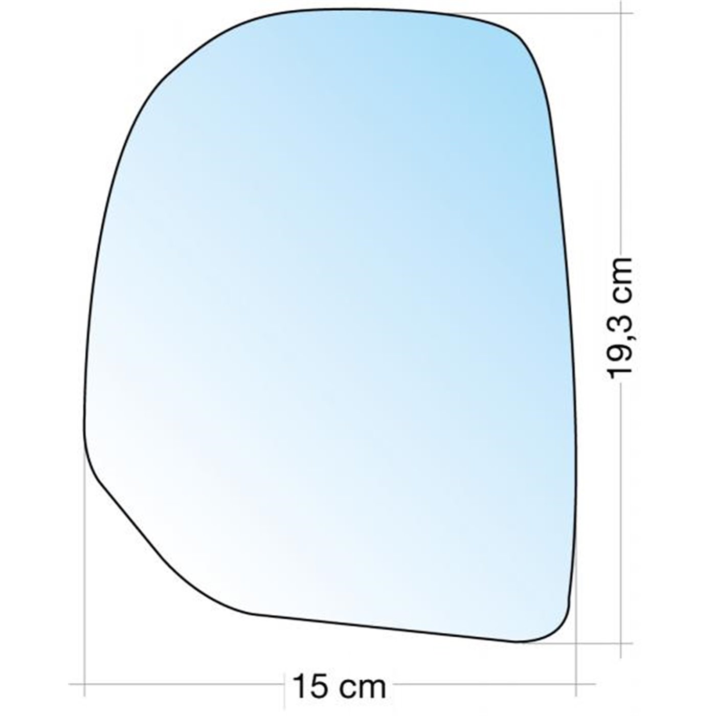 SPECCHIO C/PIASTRA SX CROM. CURVO CITROEN BERLINGO 08-PEUGEOT PARTNER 0812