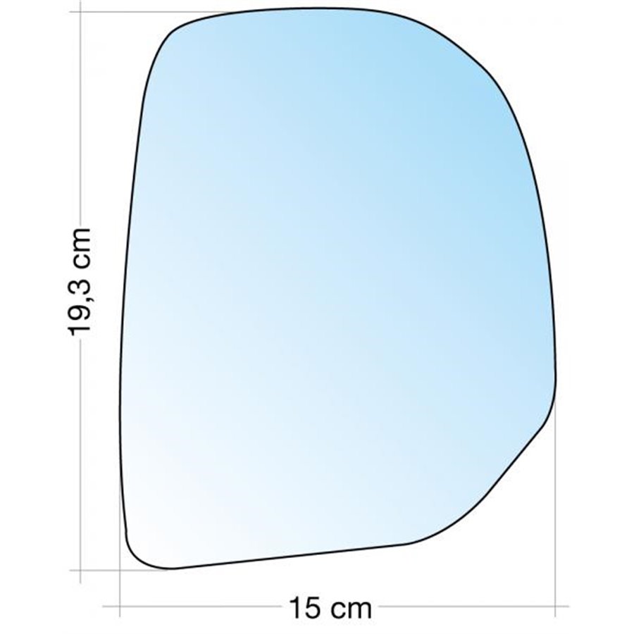 SPECCHIO C/PIASTRA DX CROM. CURVO CITROEN BERLINGO 08-PEUGEOT PARTNER 0812