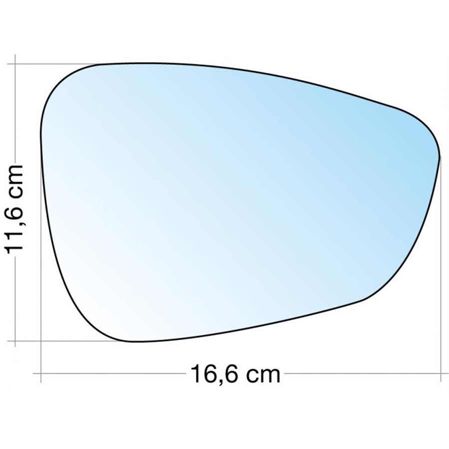 SPECCHIO C/PIASTRA DX CROM. CURVO TERM. CITROEN C4 09, DS4