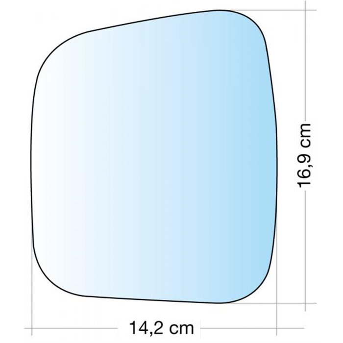 SPECCHIO C/PIASTRA SX CROM. CURVO TERM. CITROEN NEMO-FIAT FIORINO 08, QUBO-PEUGEOT BIPPER/BIPPER TEPEE