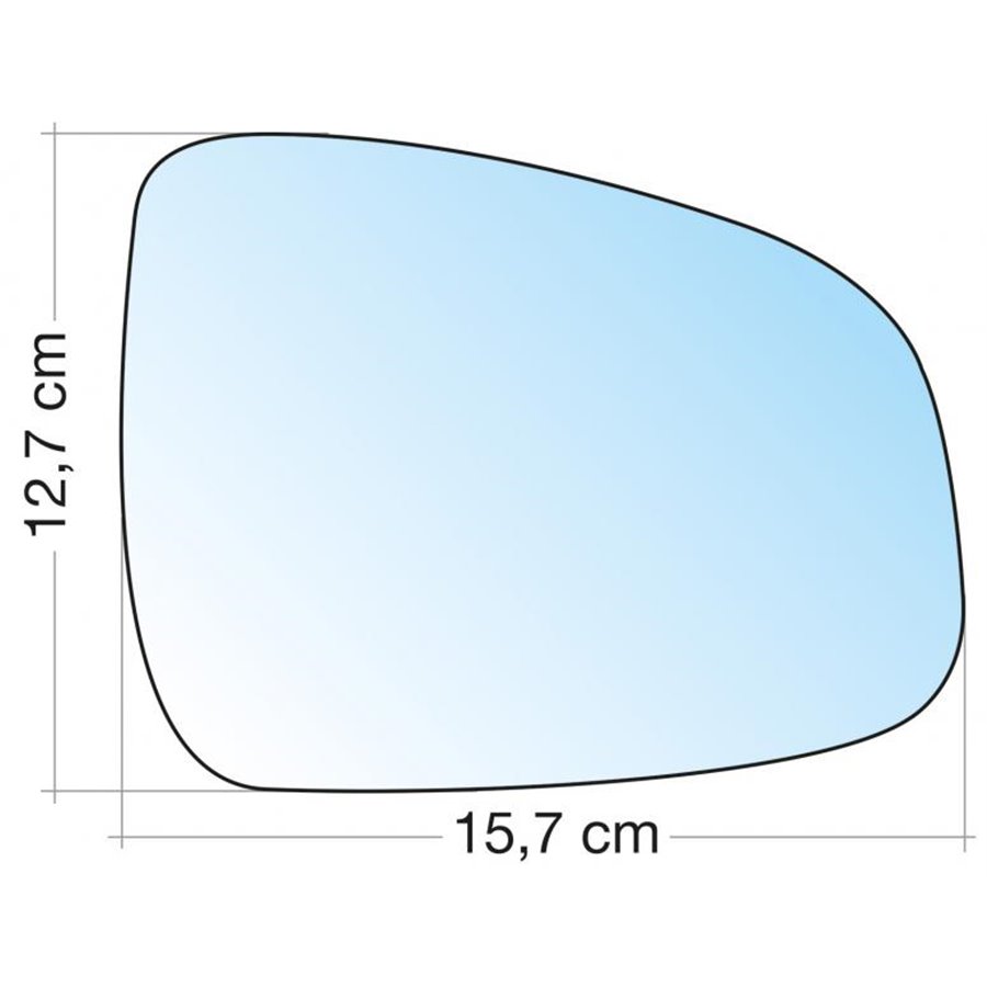 SPECCHIO C/PIASTRA DX CROM. CURVO TERM. DACIA LOGAN 08, LOGAN MCV, SANDERO