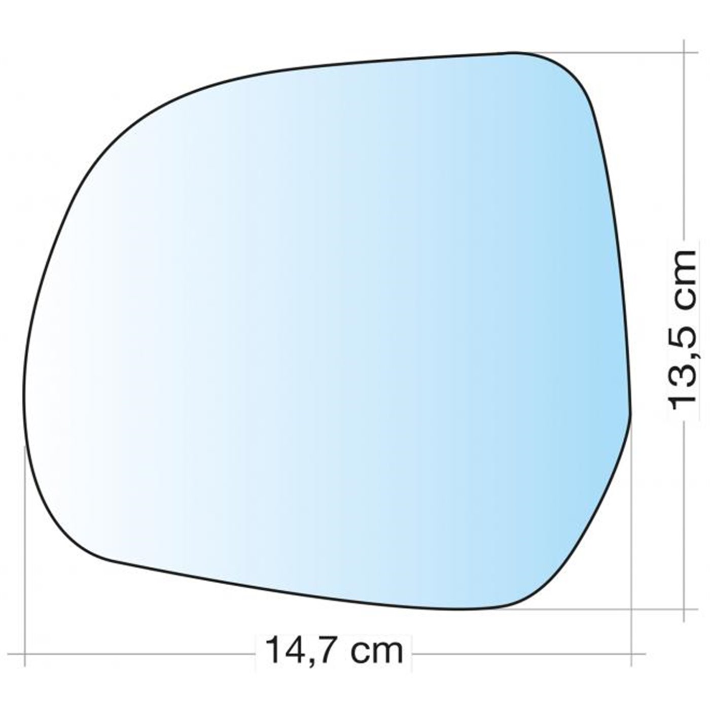 SPECCHIO C/PIASTRA SX CROM CURVO DACIA DUSTER 1318