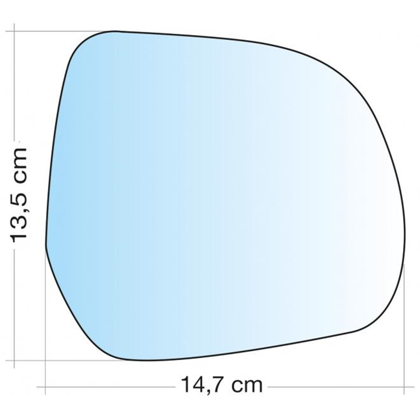 SPECCHIO C/PIASTRA DX CROM CURVO DACIA DUSTER 1318