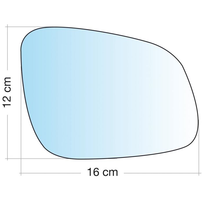 SPECCHIO C/PIASTRA DX CROM. ASF. CHEVROLET SPARK