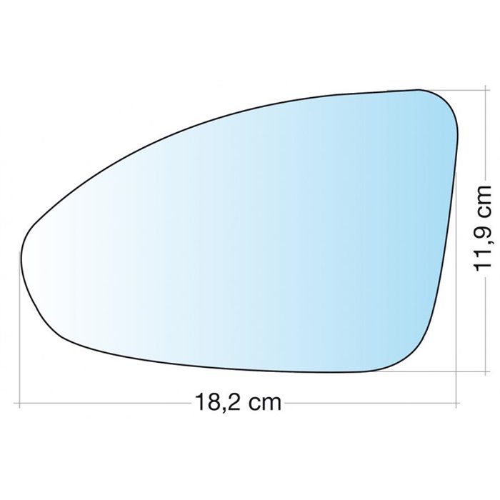 SPECCHIO C/PIASTRA SX CROM. ASF. CHEVROLET CRUZE