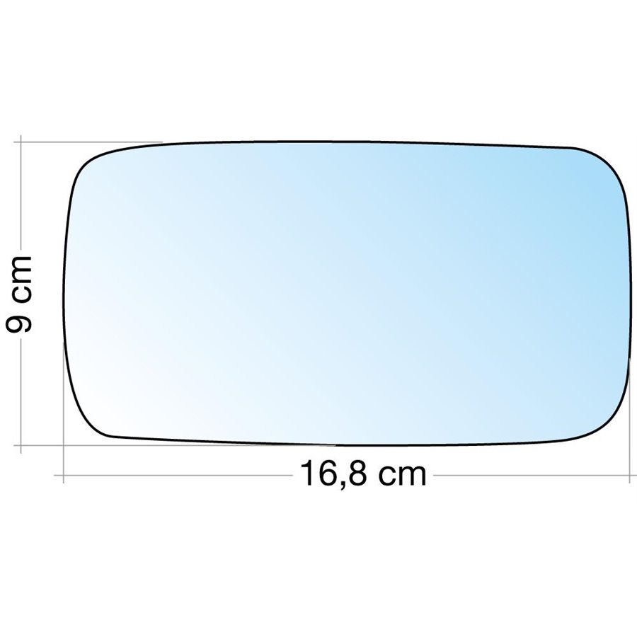 SPECCHIO C/PIASTRA DX AZZ. ASF. TERM. FIAT CROMA 91-LANCIA DEDRA, DELTA 93