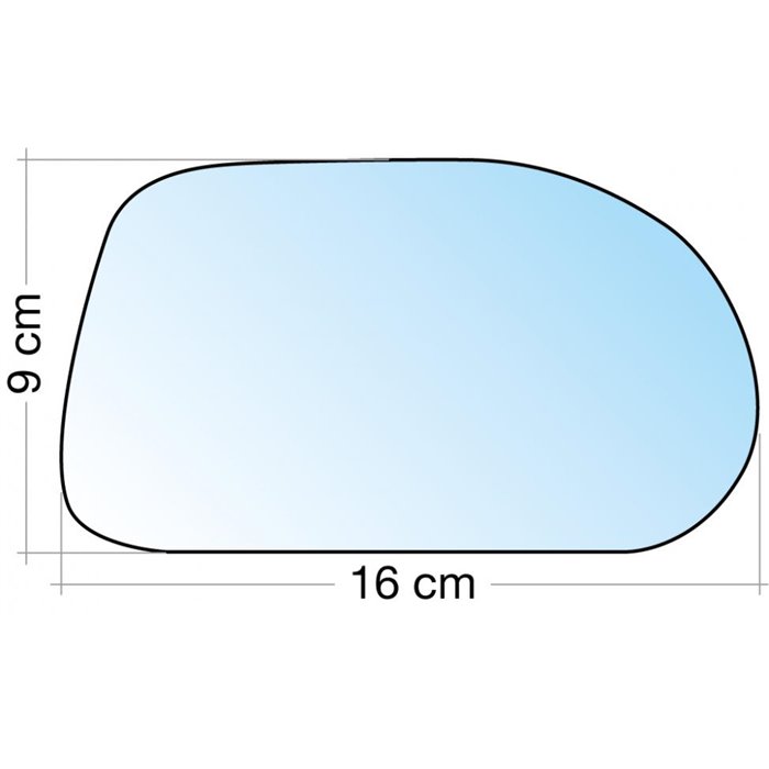 SPECCHIO C/PIASTRA DX CROM. ASF. FIAT BRAVO/BRAVA/MAREA 95