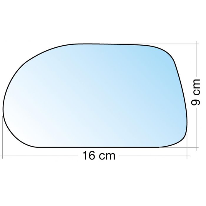 SPECCHIO C/PIASTRA SX CROM. CURVO TERM. FIAT BRAVO/BRAVA/MAREA 95