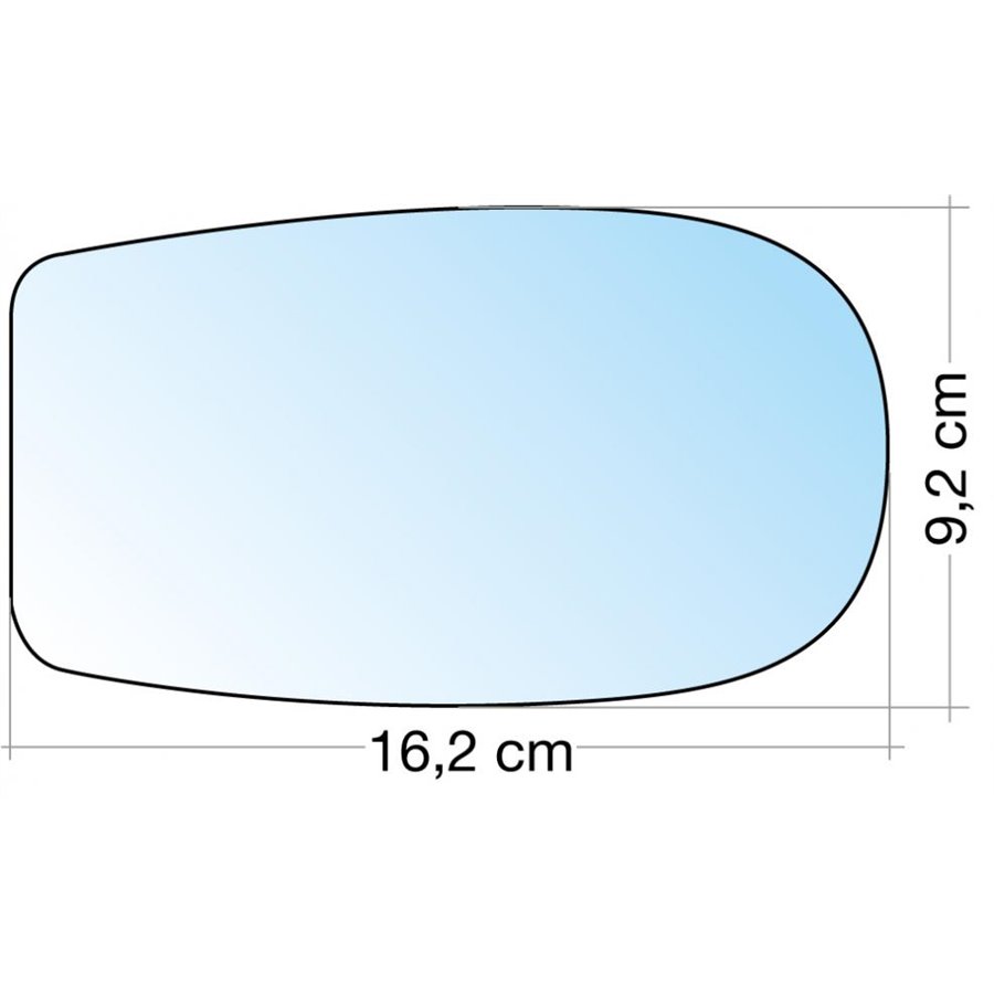 SPECCHIO C/PIASTRA SX-DX CROM. CURVO FIAT PUNTO 99