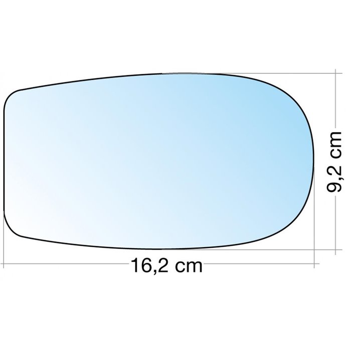 SPECCHIO C/PIASTRA SX-DX CROM. CURVO TERM. FIAT PUNTO 99