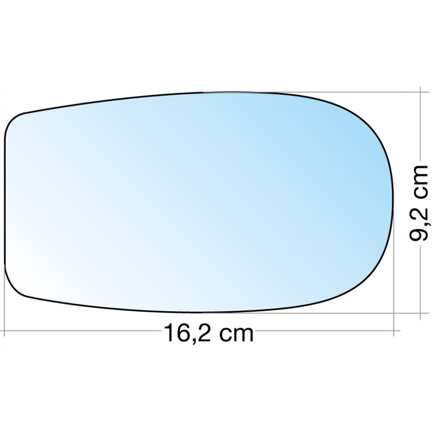 SPECCHIO C/PIASTRA SX-DX CROM. ASF. FIAT PUNTO 99