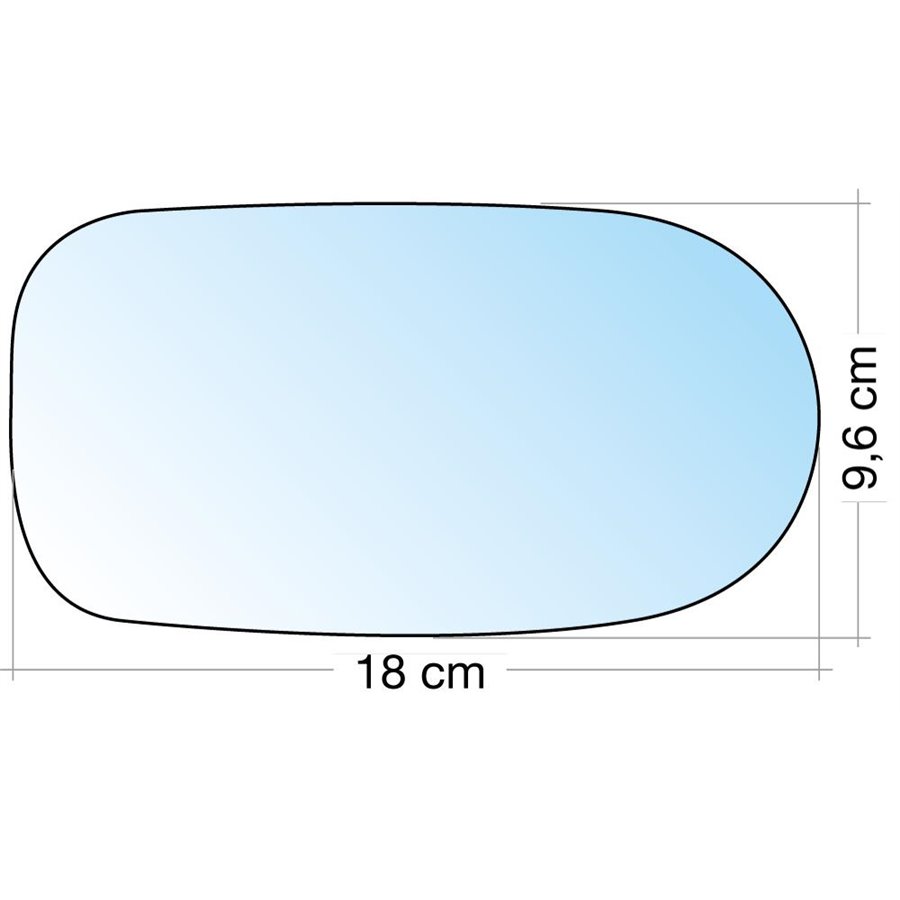 SPECCHIO C/PIASTRA SX-DX CROM. CURVO FIAT PALIO 02