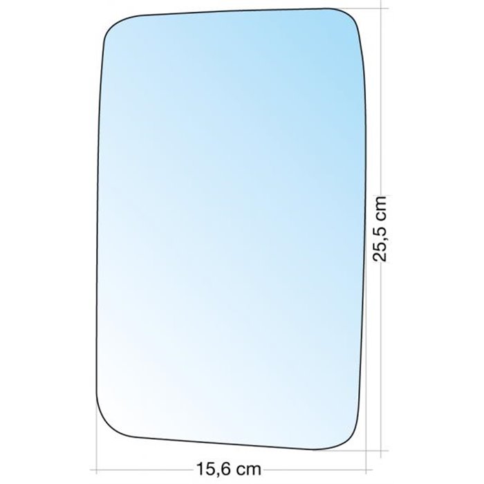 SPECCHIO C/PIASTRA SX-DX CROM. CURVO CITROEN C25 9194, JUMPER 9499-FIAT DUCATO 99-IVECO DAILY 99-PEUGEOT J5 BOXER 99