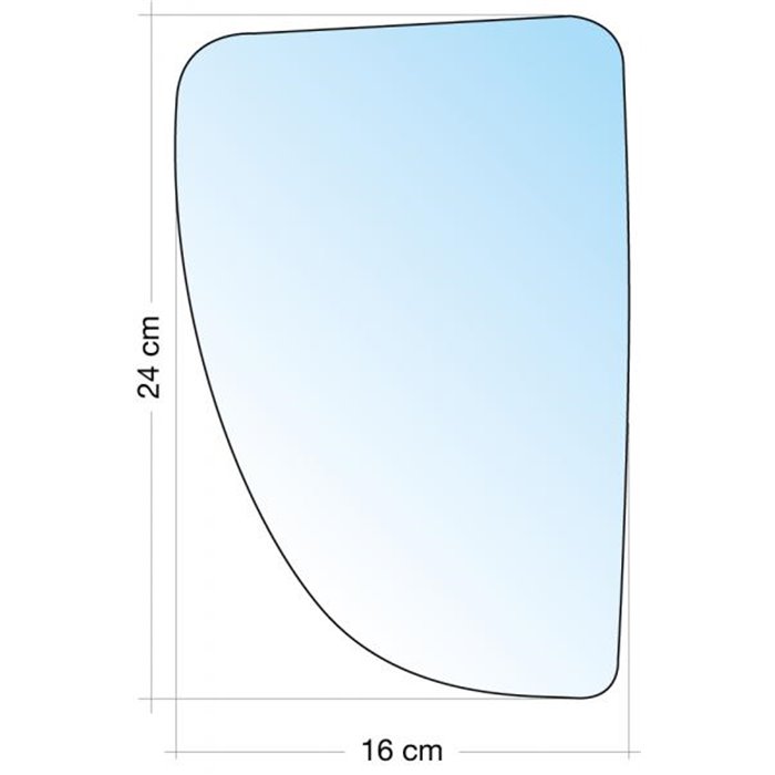 SPECCHIO C/PIASTRA DX CROM. CURVO CITROEN JUMPER 9905-FIAT DUCATO 99-PEUGEOT J5 BOXER 9906