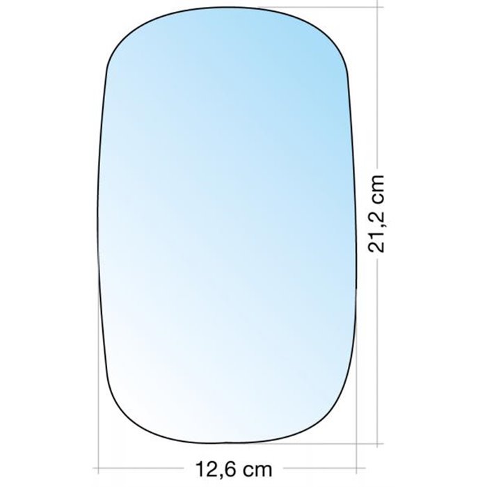 SPECCHIO C/PIASTRA SX-DX CROM. CURVO TERM. FIAT DOBLO'-DOBLO' CARGO 09