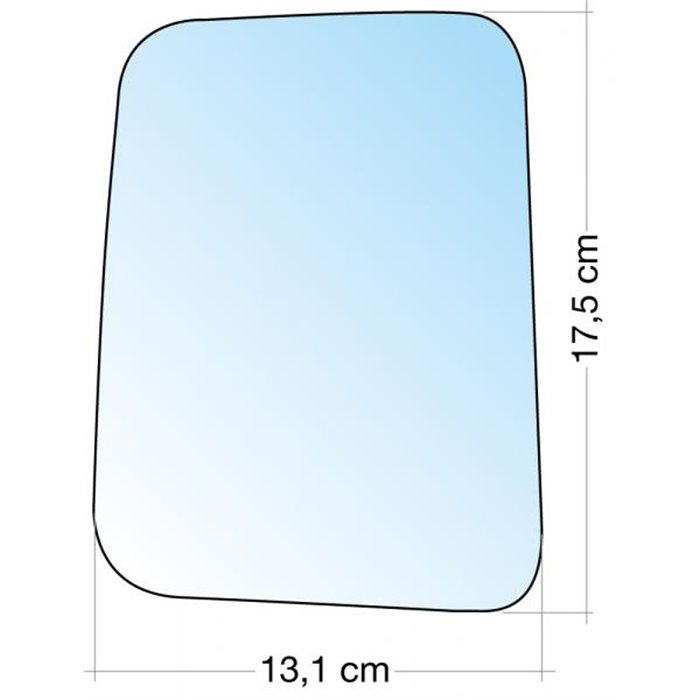 SPECCHIO C/PIASTRA SX CROM. ASF. TERM. FIAT FIORINO 9807 (COM.MECCANICO)