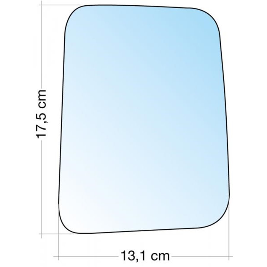 SPECCHIO C/PIASTRA DX CROM. CURVO FIAT FIORINO 9807 (COM.MECCANICO)