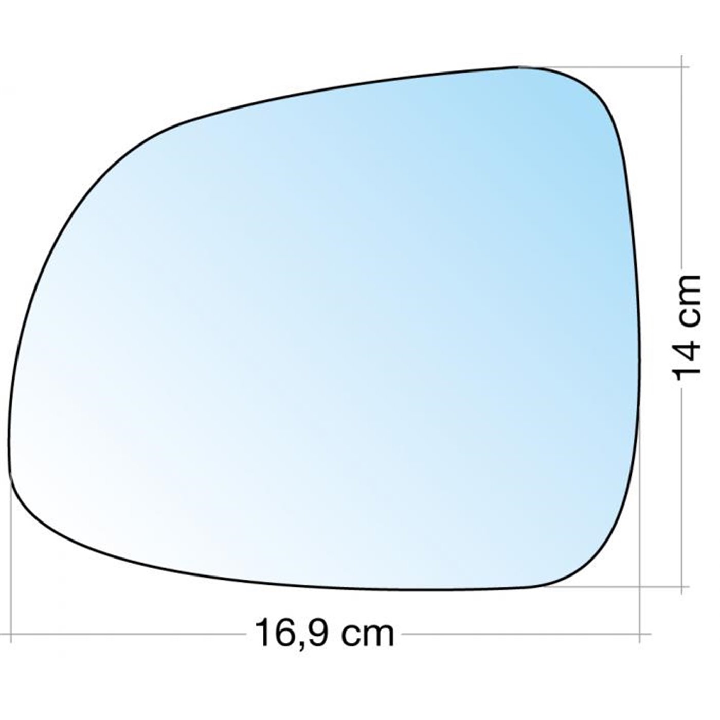 SPECCHIO C/PIASTRA SX CROM. CURVO TERM. FIAT SEDICI-SUZUKI SX4 09