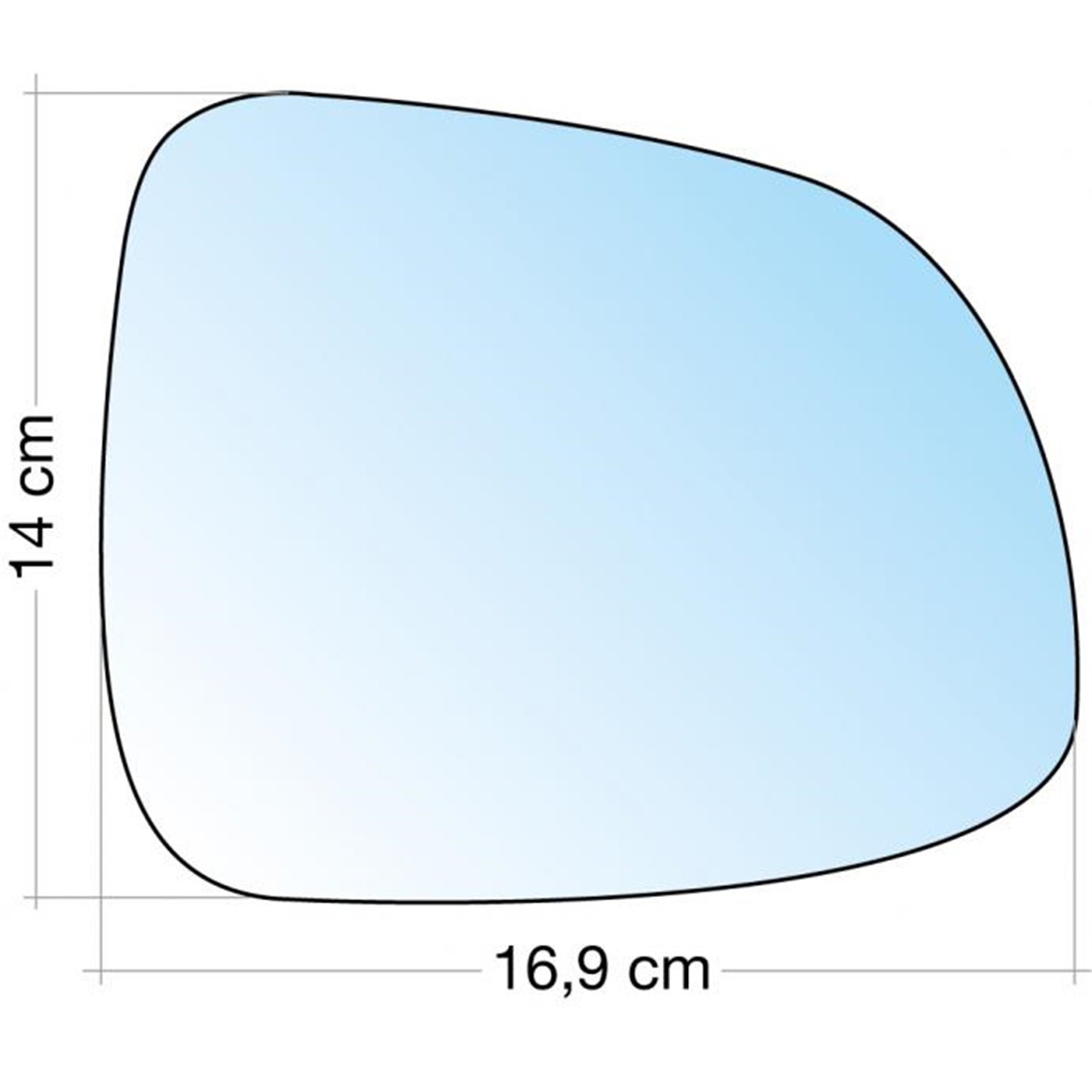 SPECCHIO C/PIASTRA DX CROM. CURVO TERM. FIAT SEDICI-SUZUKI SX4 09