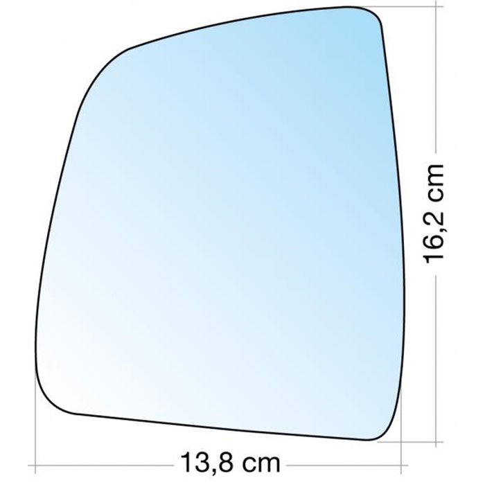 SPECCHIO C/PIASTRA SX CROM. CURVO TERM. FIAT DOBLO'-DOBLO' CARGO (SPECCHIO SUP.) 10