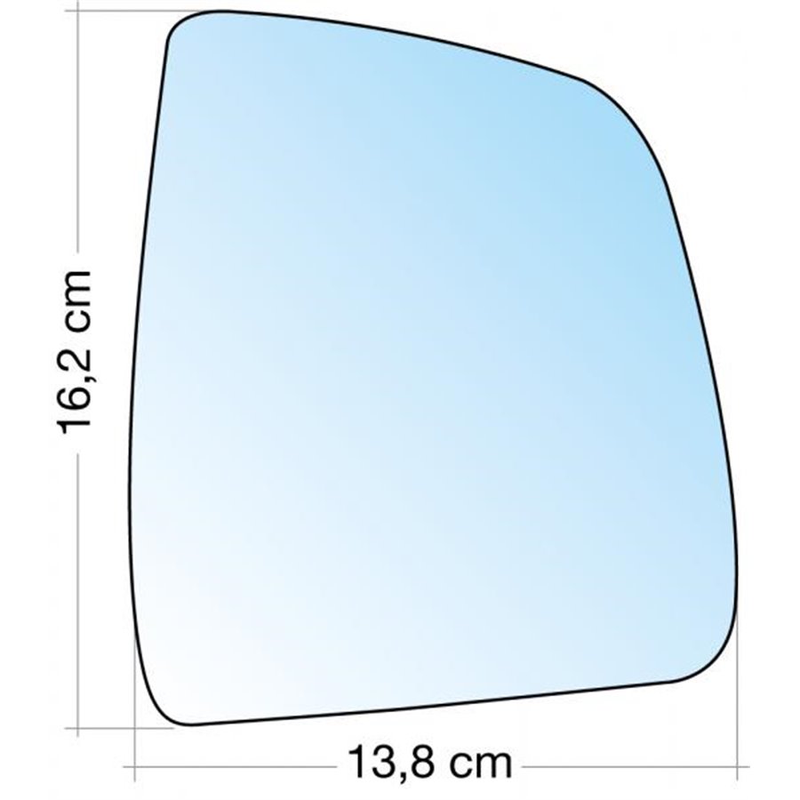 SPECCHIO C/PIASTRA DX CROM. CURVO TERM. FIAT DOBLO'-DOBLO' CARGO (SPECCHIO SUP.) 10