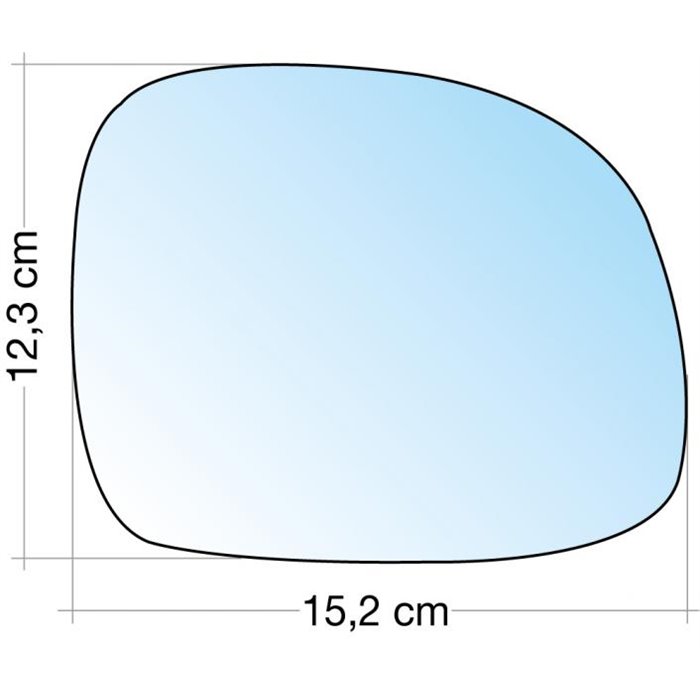 SPECCHIO C/PIASTRA DX CROM. CURVO FIAT PANDA 09