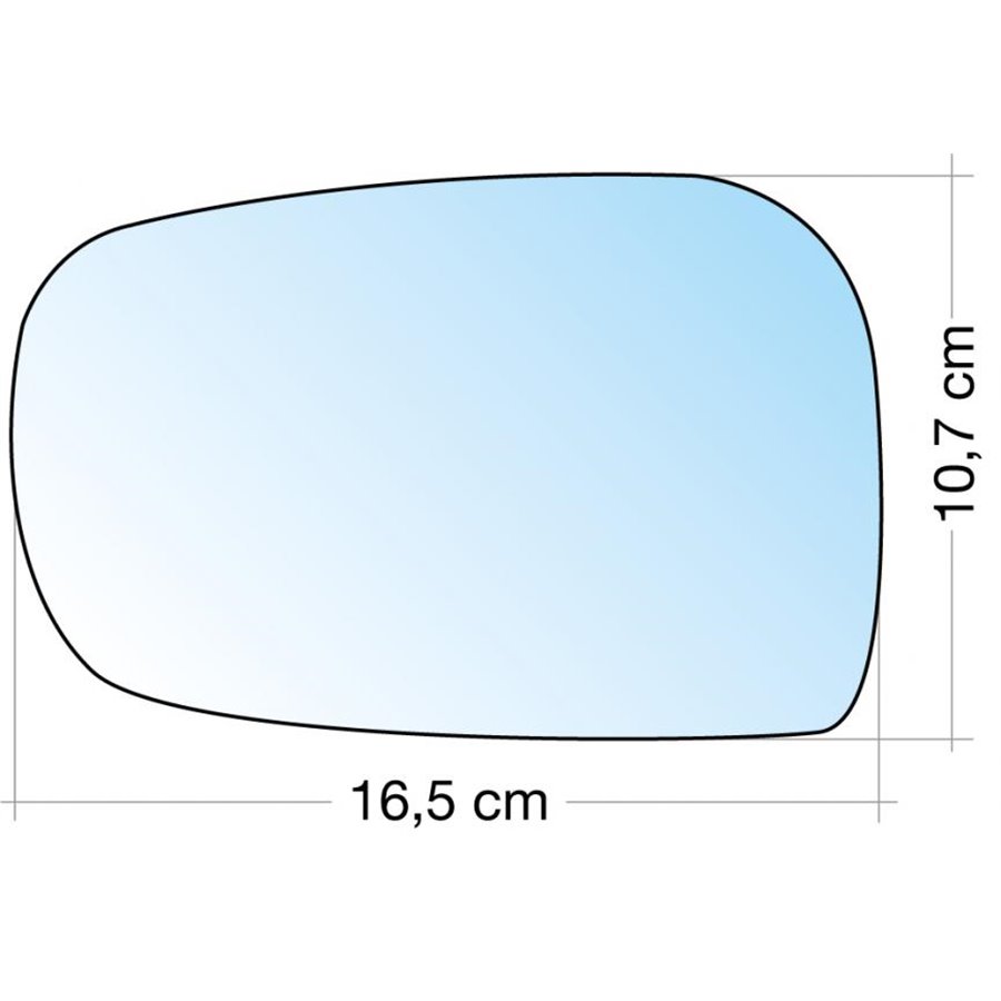 SPECCHIO C/PIASTRA SX CROM. CURVO TERM. FIAT PUNTO CLASSIC 09