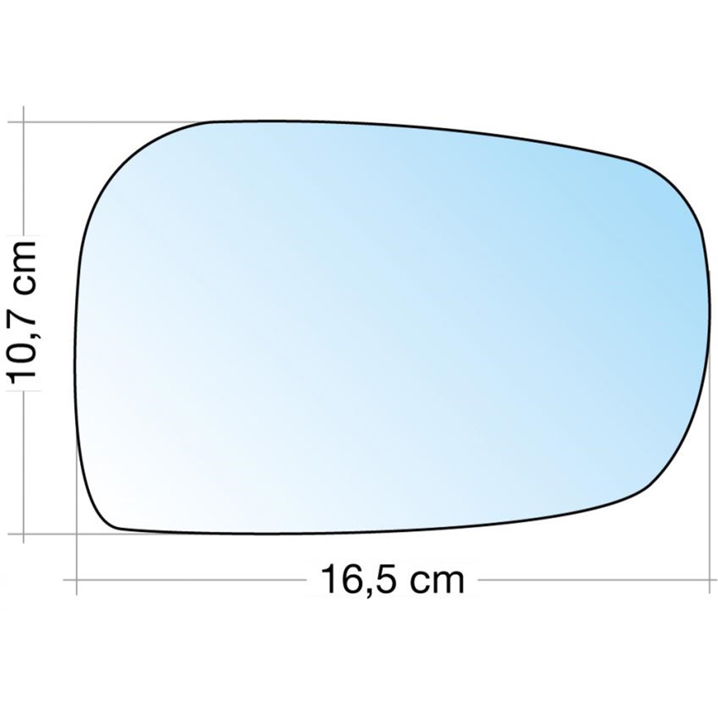 SPECCHIO C/PIASTRA DX CROM. CURVO TERM. FIAT PUNTO CLASSIC 09