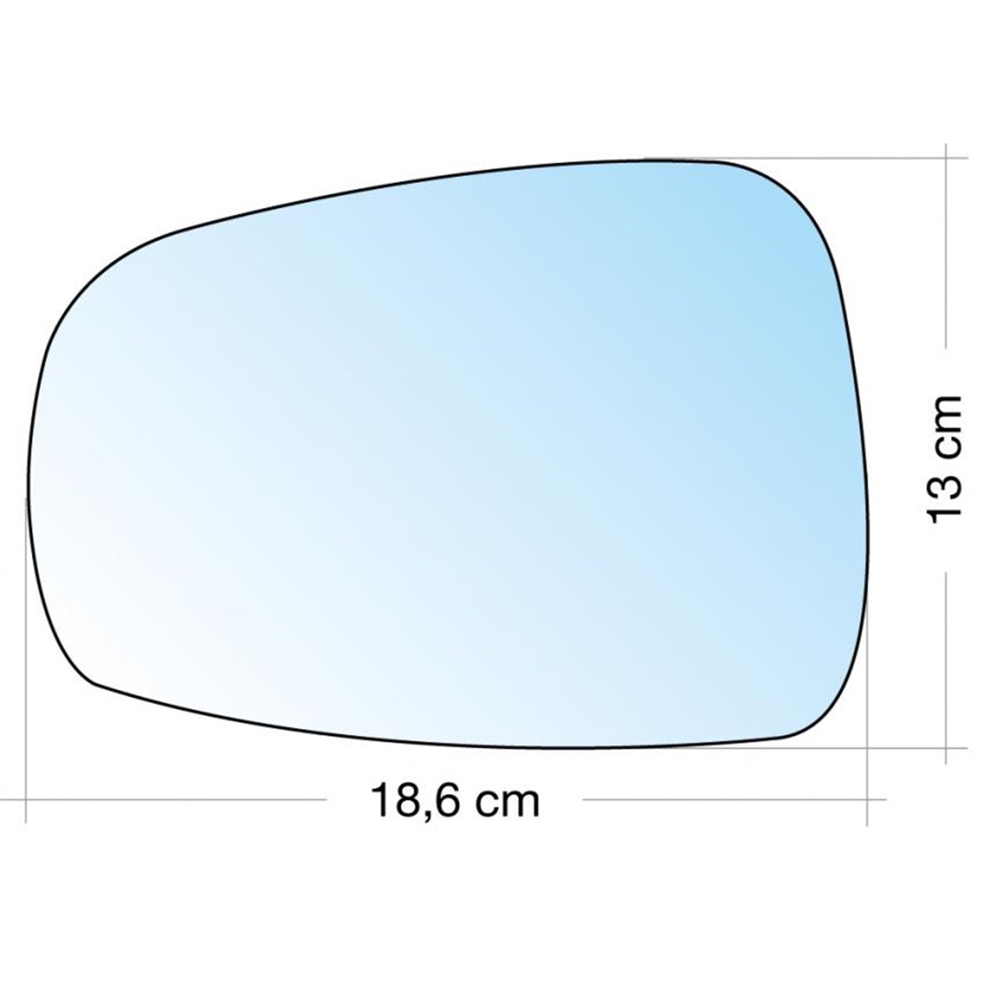 SPECCHIO C/PIASTRA SX CROM. CURVO TERM. CITROEN C8 10, FIAT ULYSSE 10-LANCIA PHEDRA 10-PEUGEOT 807 10