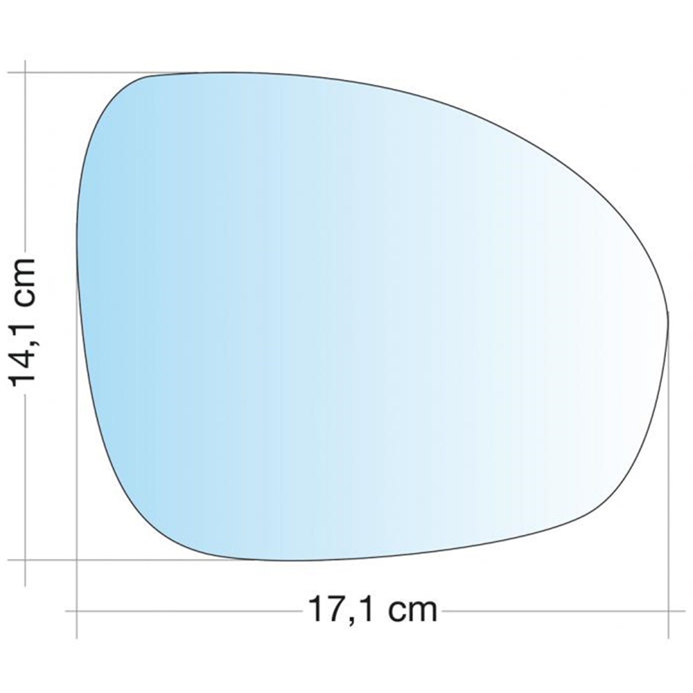 SPECCHIO C/PIASTRA DX CROM CURVO TERM FIAT 500X 14