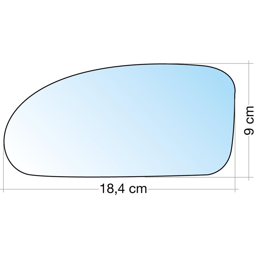 SPECCHIO C/PIASTRA SX CROM. CURVO FORD FOCUS 04