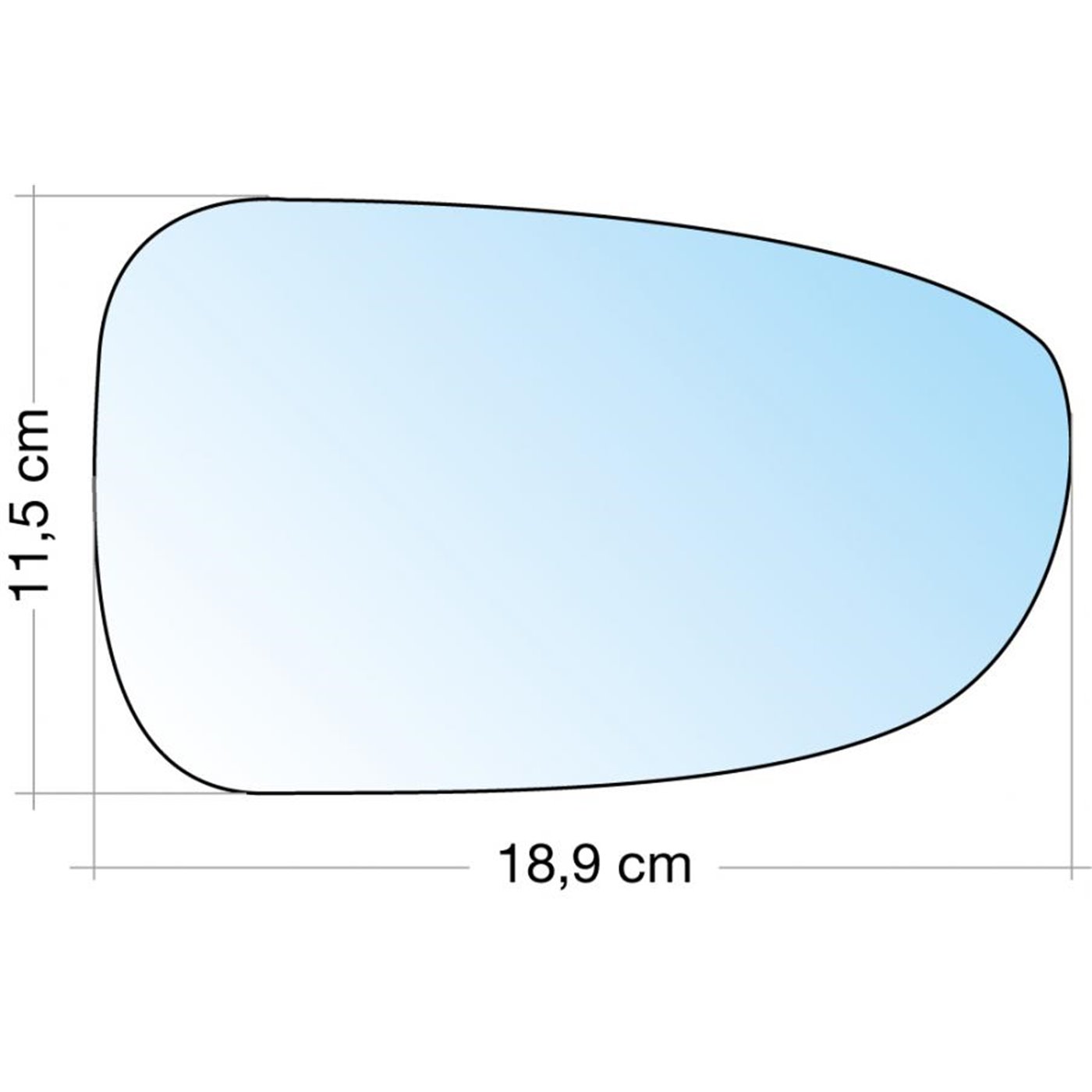 SPECCHIO C/PIASTRA DX CROM. CURVO FORD GALAXI 9605