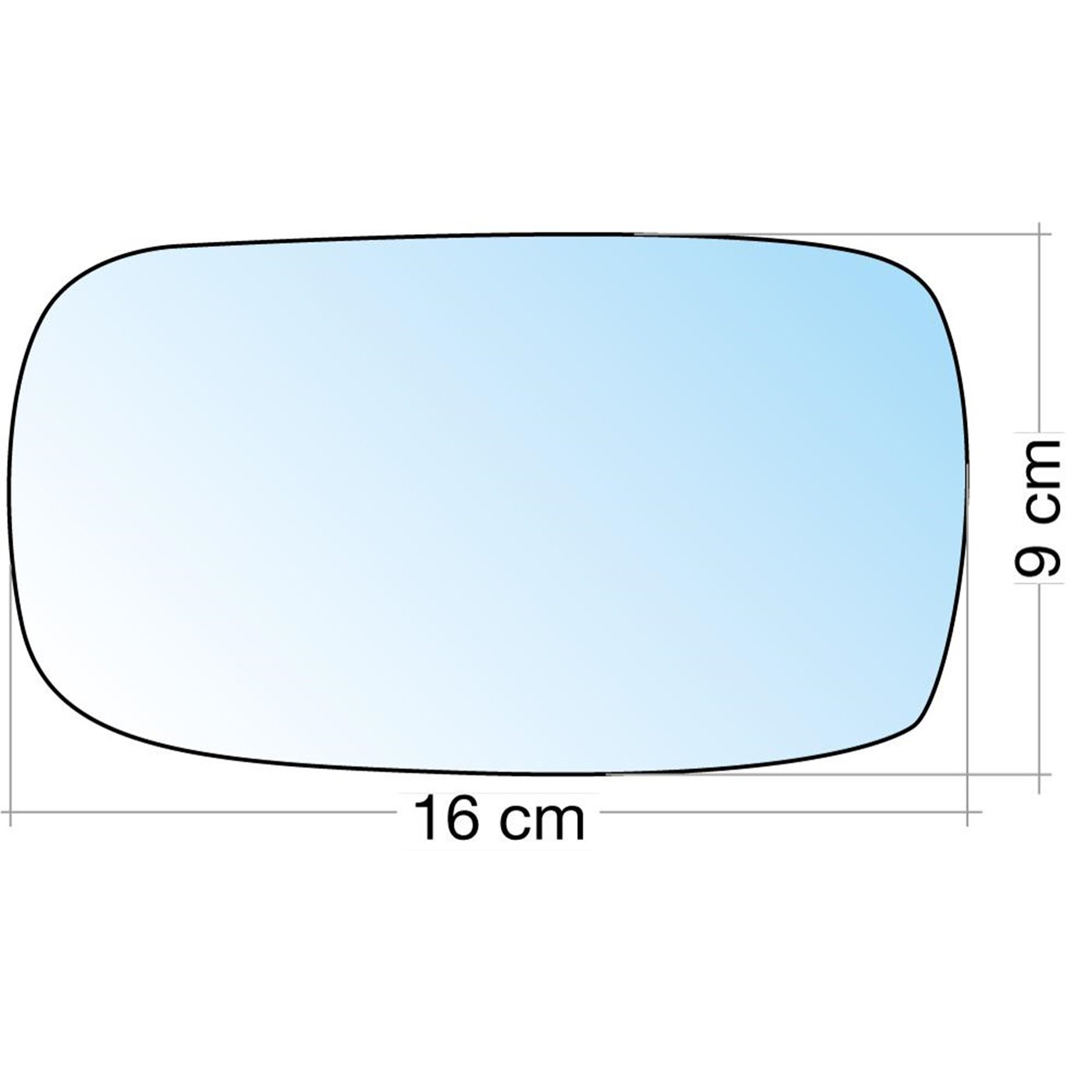 SPECCHIO C/PIASTRA SX CROM. CURVO FORD MONDEO 9395