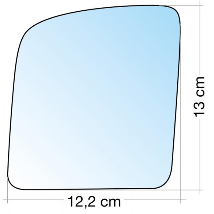 SPECCHIO C/PIASTRA SX CROM. CURVO TERM. FORD TRANSIT CONNECT 03