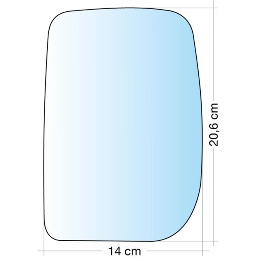 SPECCHIO C/PIASTRA SX CROM. CURVO TERM. FORD TRANSIT 00