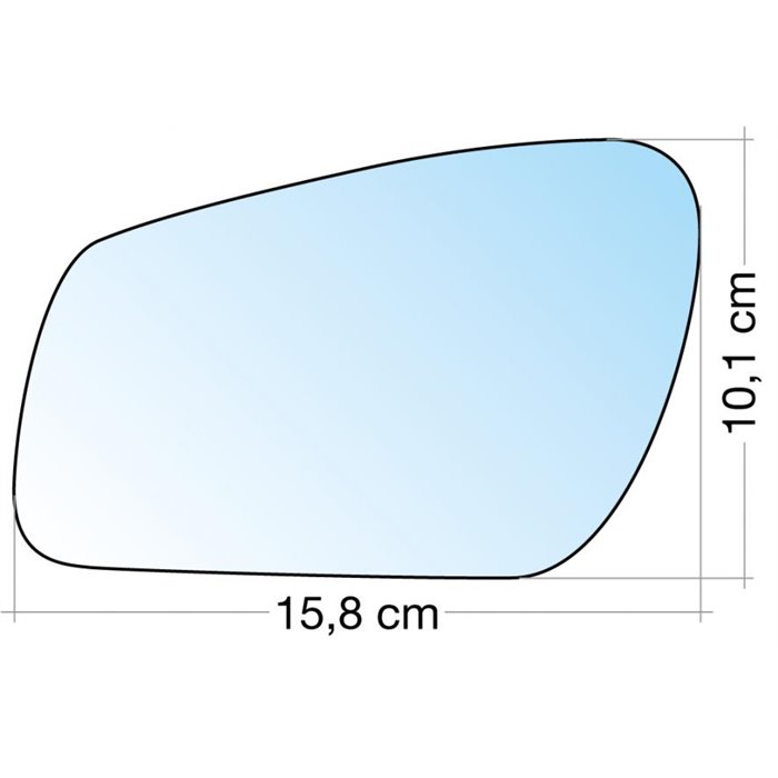 SPECCHIO C/PIASTRA SX CROM. CURVO TERM. FORD C-MAX 09, FOCUS 0507, FOCUS C-MAX 10, MONDEO 0507