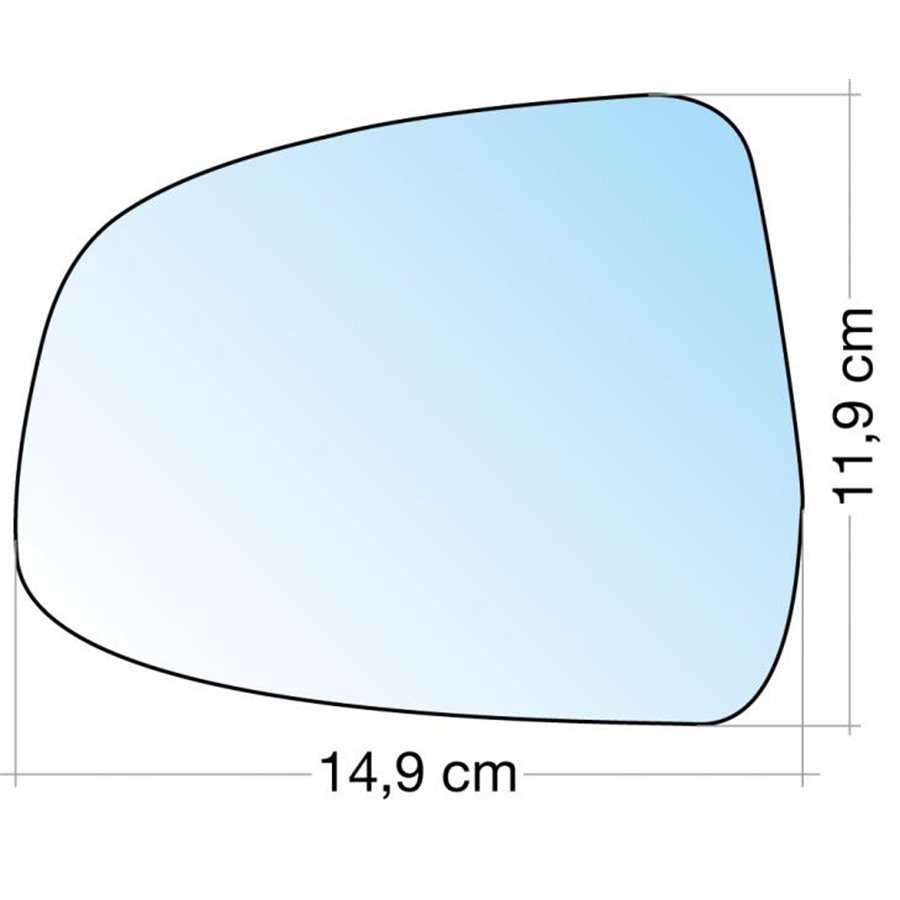 SPECCHIO C/PIASTRA SX CROM. CURVO FORD FOCUS 08, MONDEO 07