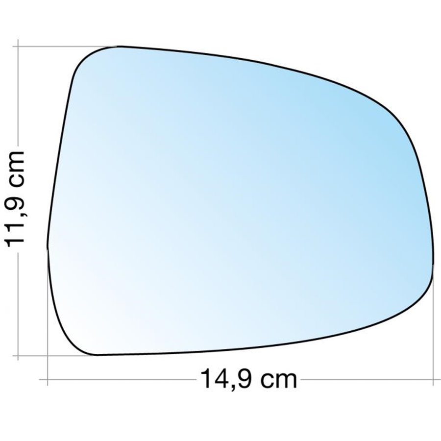 SPECCHIO C/PIASTRA DX CROM. CURVO FORD FOCUS 08, MONDEO 07