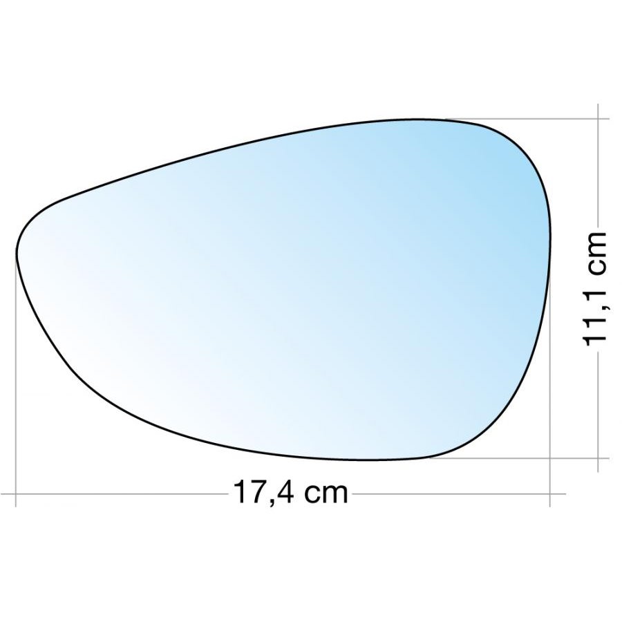 SPECCHIO C/PIASTRA SX CROM. ASF. TERM. FORD FIESTA 08