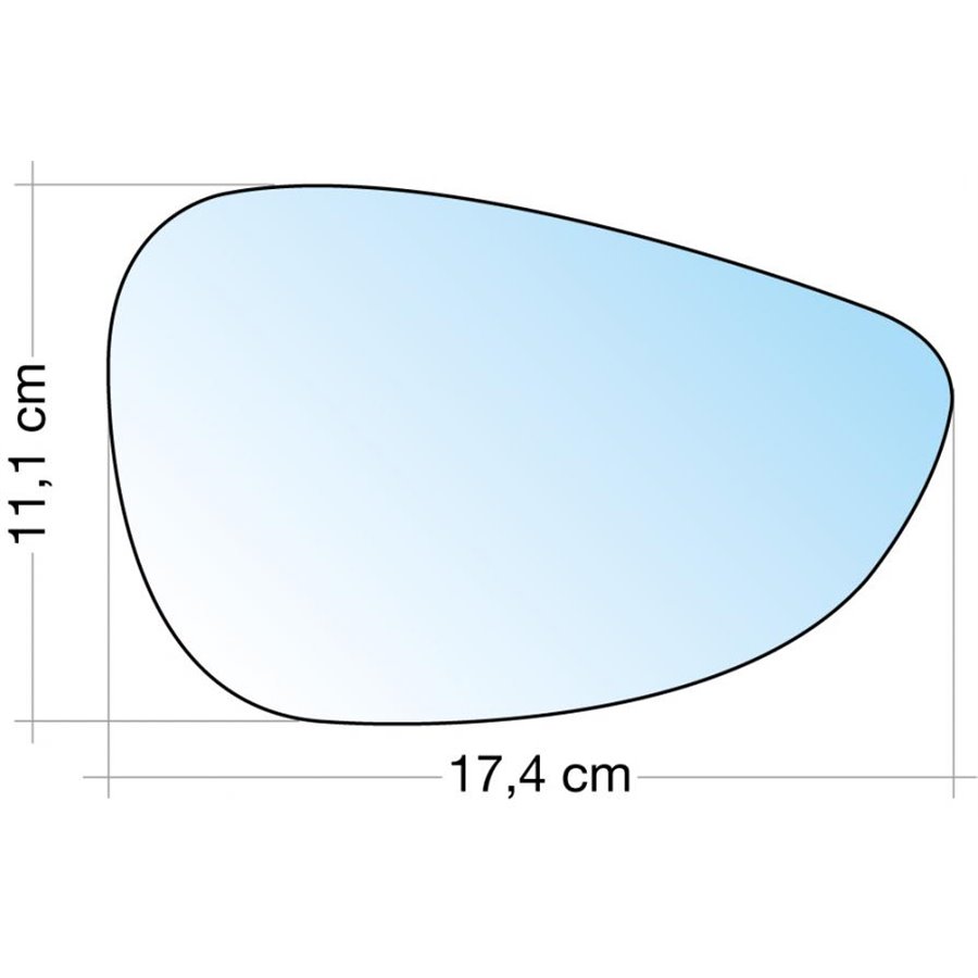 SPECCHIO C/PIASTRA DX CROM. ASF. FORD FIESTA 08