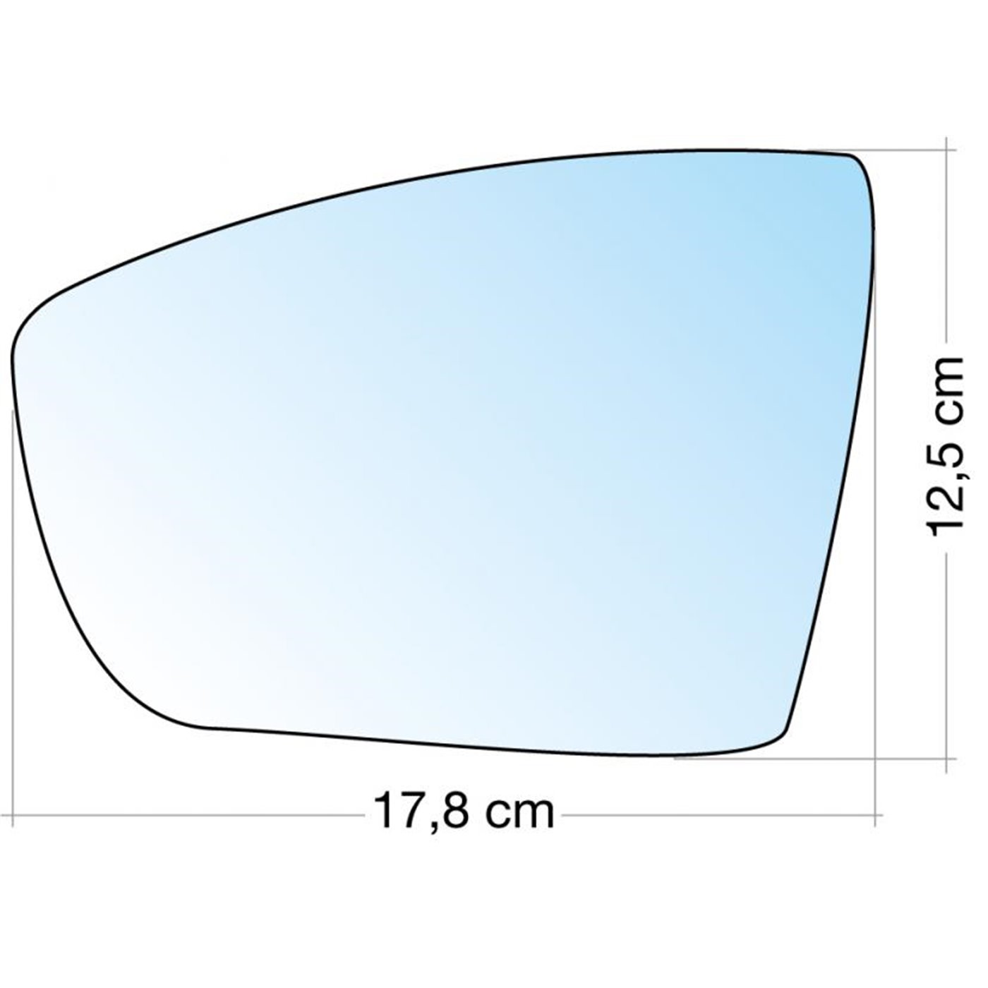 SPECCHIO C/PIASTRA SX CROM. ASF. FORD C-MAX 10, GALAXI 06, KUGA 06 , S-MAX 06