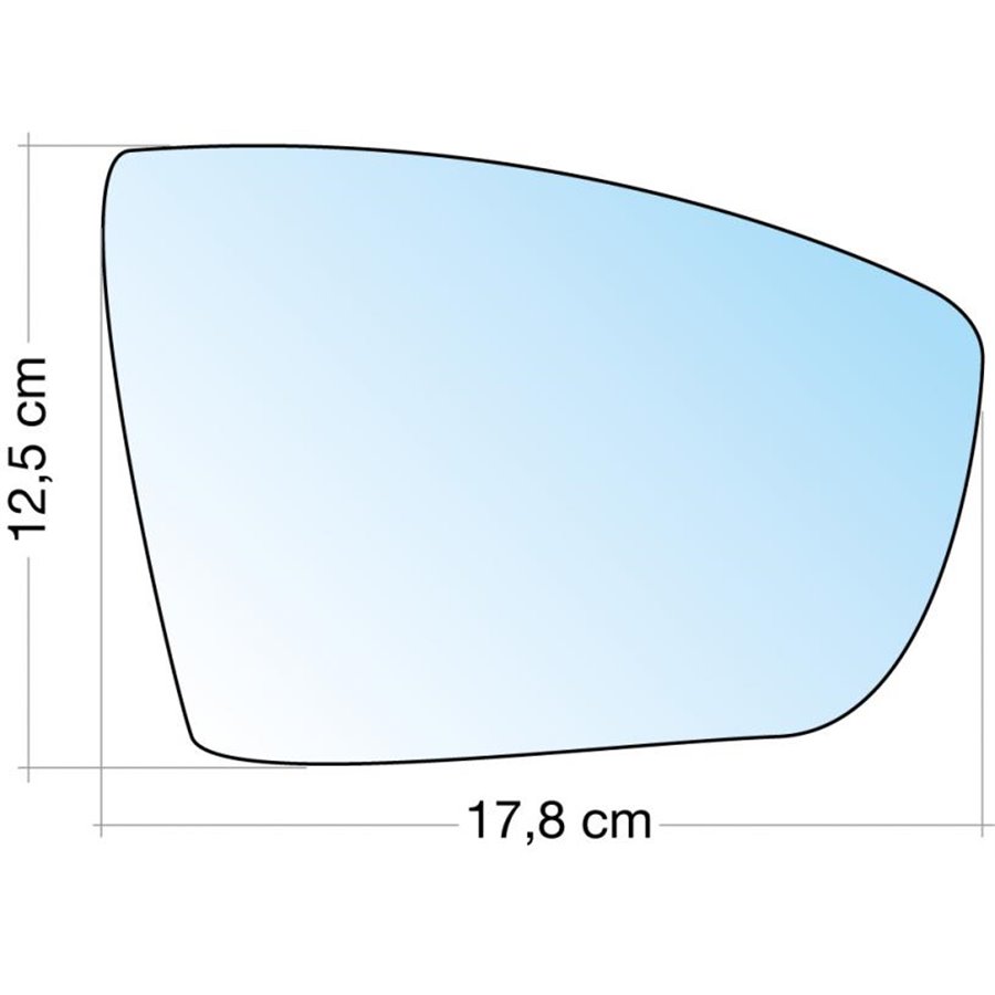 SPECCHIO C/PIASTRA DX CROM. CURVO FORD C-MAX 10, GALAXI 06, KUGA 06 , S-MAX 06