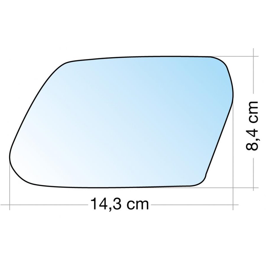 SPECCHIO C/PIAS. SX CROM CURVO FORD MONDEO 0104