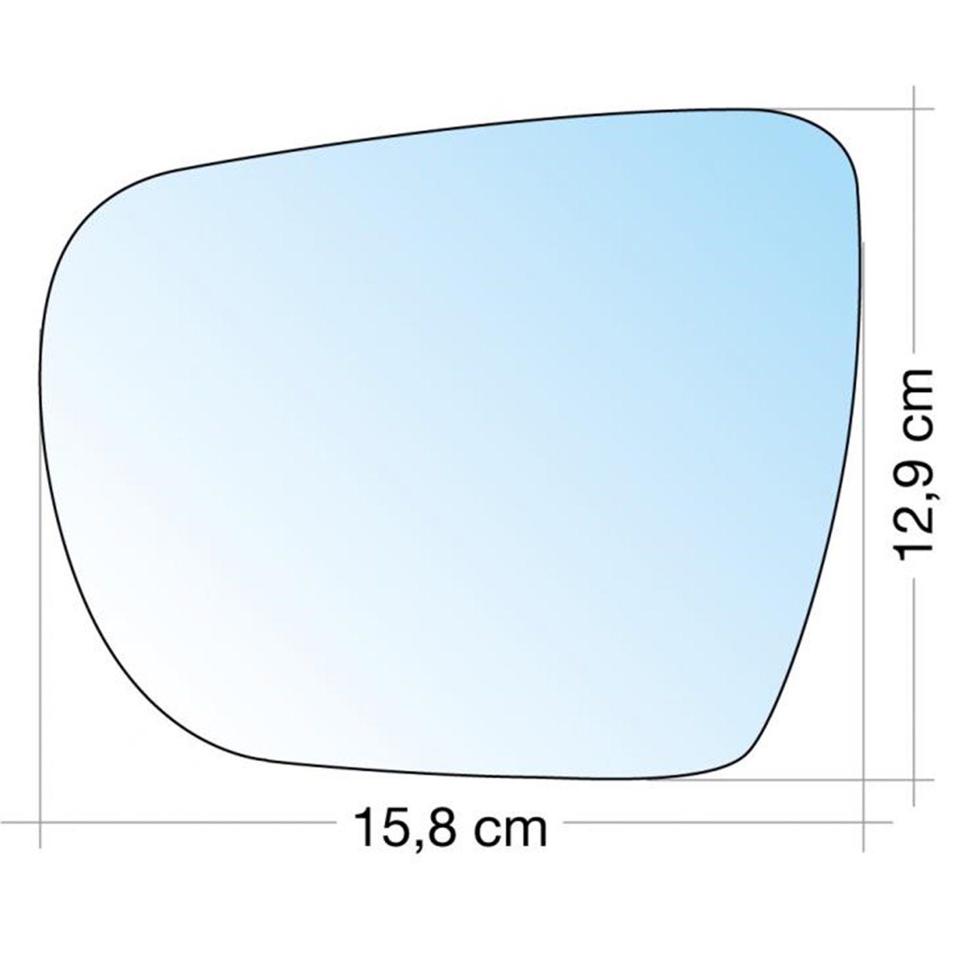 SPECCHIO C/PIASTRA SX CROM. CURVO TERM. HYUNDAI IX35 10