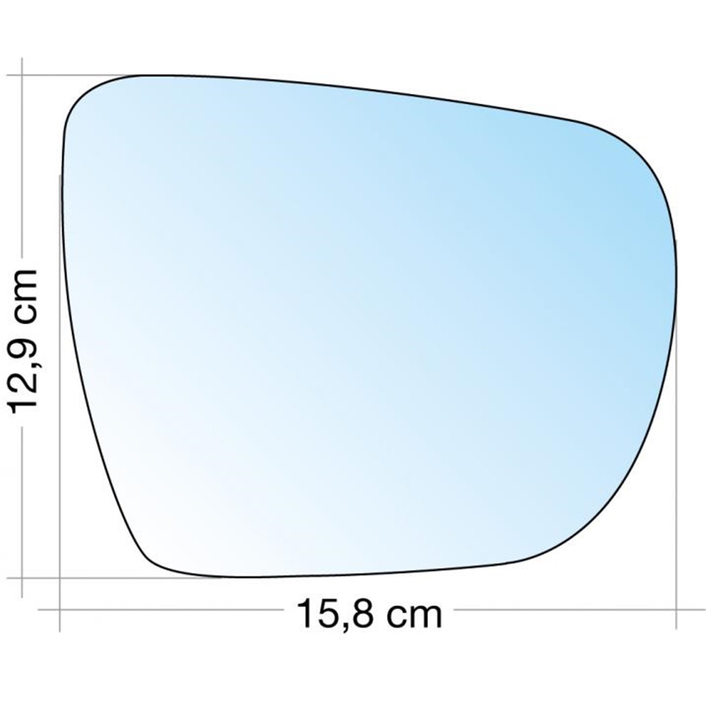 SPECCHIO C/PIASTRA DX CROM. CURVO HYUNDAI IX35 10