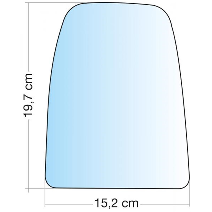 SPECCHIO C/PIASTRA DX CROM CURVO DAILY 1419