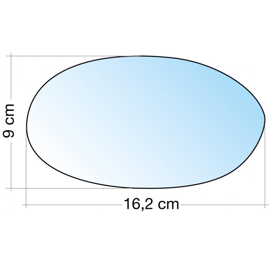 SPECCHIO C/PIASTRA DX CROM. ASF. TERM. LANCIA Y 95