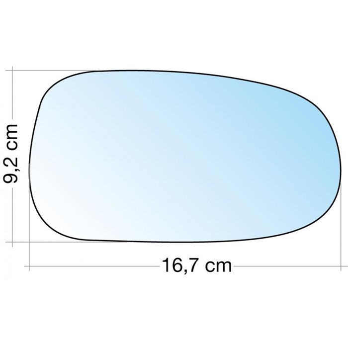 SPECCHIO C/PIASTRA DX AZZ. CURVO LANCIA LYBRA 99